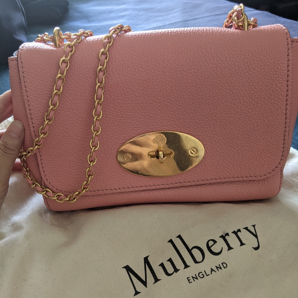 Mulberry Lily Small Classic Grain Calfskin